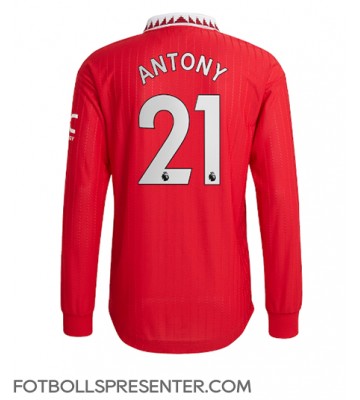 Manchester United Antony #21 Hemma Matchtröja 2022-23 Långärmad